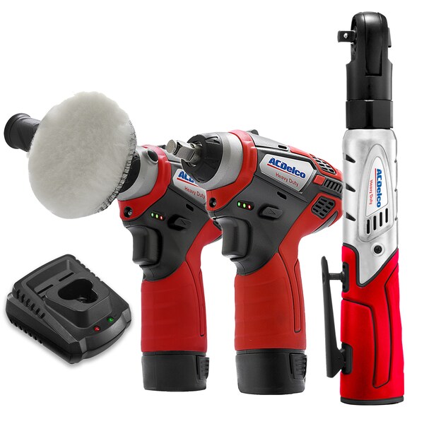 G12 K12 Combo, 3/8" Ratchet Wrench, 3" Polisher, Impact Wrench